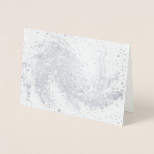 Carte de Noël Spiral Galaxy - Silver Foil (Devant)