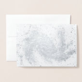 Carte de Noël Spiral Galaxy - Silver Foil (Devant avec enveloppe)