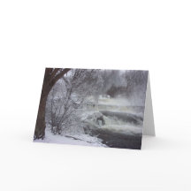 Carte de Noël spirituelle de cascade majestueuse