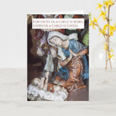 Carte de Noël spirituelle pour enfant né (Fleur jaune)