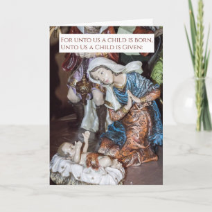 Carte de Noël spirituelle pour enfant né