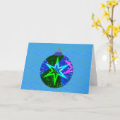 Carte de Noël Star Abstraite Ornament (Fleur jaune)