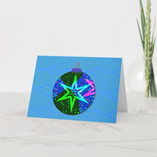Carte de Noël Star Abstraite Ornament (Devant)