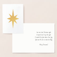 Carte de Noël Star of Bethlehem - Foil