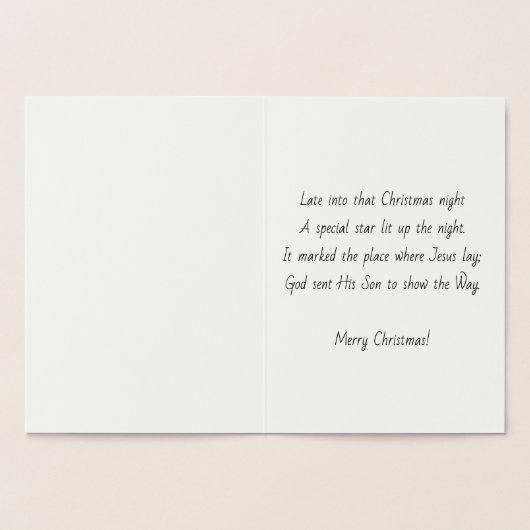 Carte de Noël Star of Bethlehem - Foil (Intérieur)