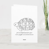 Carte de Noël Star Tortoise (arbre de Noël) (Dos)