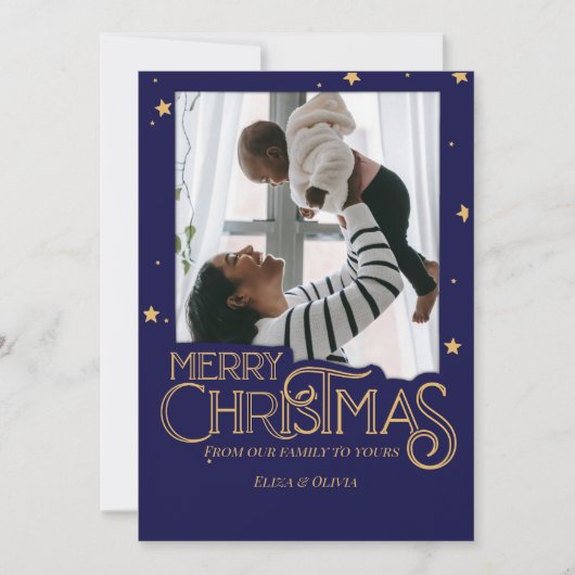 Carte de Noël Starry Night Elegant (Devant)