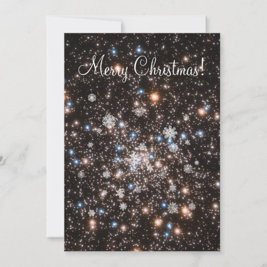 Carte de Noël Starry Snowy personnalisable (Devant)