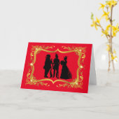 Carte de Noël Steampunk (Fleur jaune)