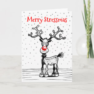 Carte de Noël Stressmas de Rudolph