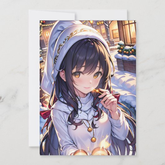Carte de Noël Style Anime (Devant)