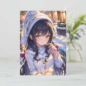 Carte de Noël Style Anime (Debout devant)