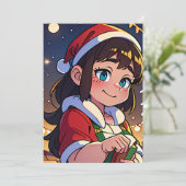 Carte de Noël style dessin animé (Debout devant)