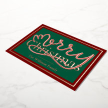 Carte de Noël sucre de canne Foil