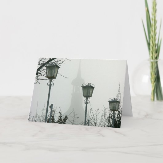 Carte de Noël Suisse noire et blanche (Devant)