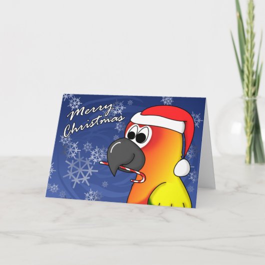 Carte de Noël Sun Conure (Devant)
