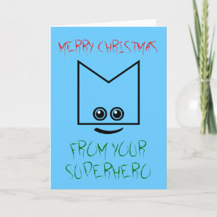 Carte de Noël Superhero