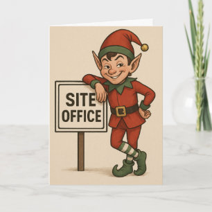 Carte de Noël sur le thème de la construction Elfe