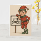 Carte de Noël sur le thème de la construction Elfe (Fleur jaune)