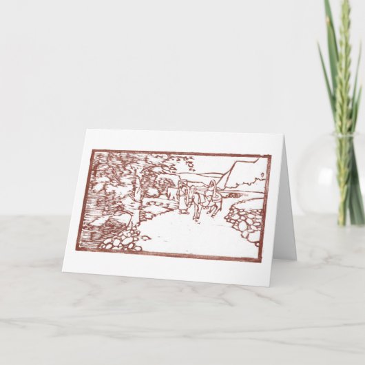 Carte de Noël "sur route" (Devant)