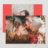 CARTE DE NOËL SURDIMENSIONNÉE (Devant / Derrière)