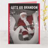 CARTE DE NOËL SURDIMENSIONNÉE LET'S GO BRANDON (Fleur jaune)