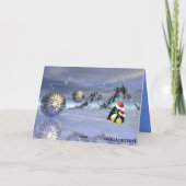 Carte de Noël surréaliste mignonne (Dos)