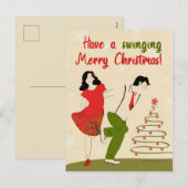 Carte de Noël - swing dance (Devant / Derrière)