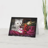 Carte de Noël tabby en argent (Dos)