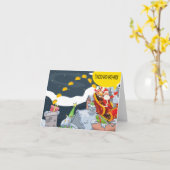 Carte de Noël Taco-ho-ho-ho (vide) (Fleur jaune)