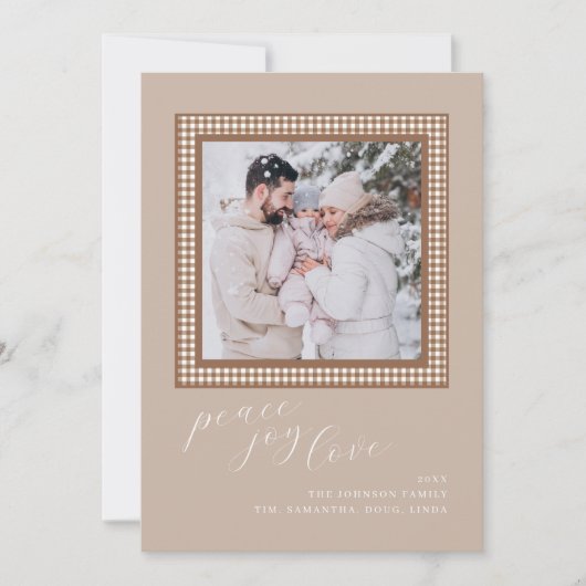 Carte de Noël Tan Brown Photo de vacances (Devant)