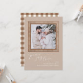 Carte de Noël Tan Brown Photo de vacances (Devant/Arrière en situation)