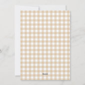 Carte de Noël Tan Plaid (Dos)