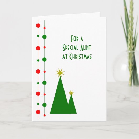 Carte de Noël Tante Arbres de Noël (Devant)