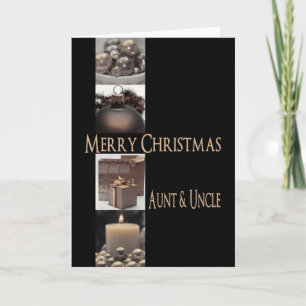 Carte de Noël Tante et Oncle avec ornements