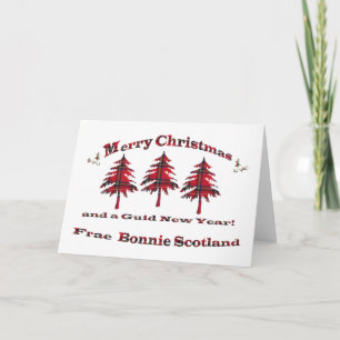 Carte de Noël Tartan