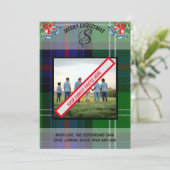 Carte de Noël Tartan du clan écossais Sutherland (Debout devant)