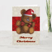 Carte de Noël Teddy Bear customisée (Devant)