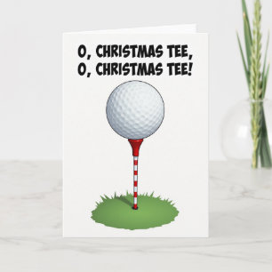 Carte de Noël Tée de Golf Pun