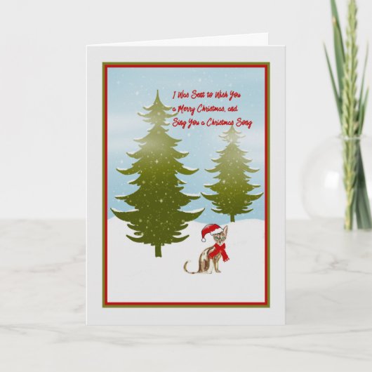 Carte de Noël telle que racontée par un chat (Devant)