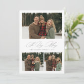 Carte de Noël 'Tellement Joyeuse' Écriture Élégant (Debout devant)