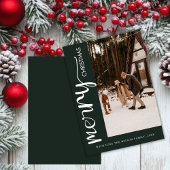 Carte de Noël tendance et moderne avec photo