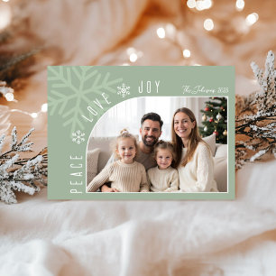 Carte de Noël tendance moderne avec photo