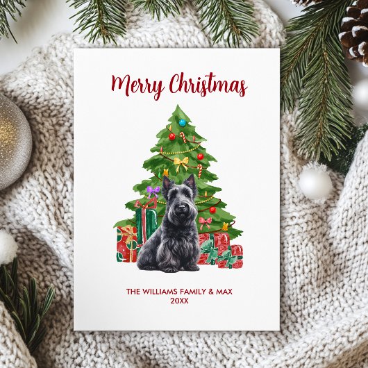 Carte de Noël Terrier Écossais