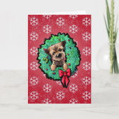 Carte de Noël Terrier KiniArt™ (Devant)