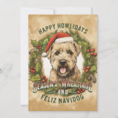 Carte de Noël Terrier Wheaten Carte de Fêtes (Devant)