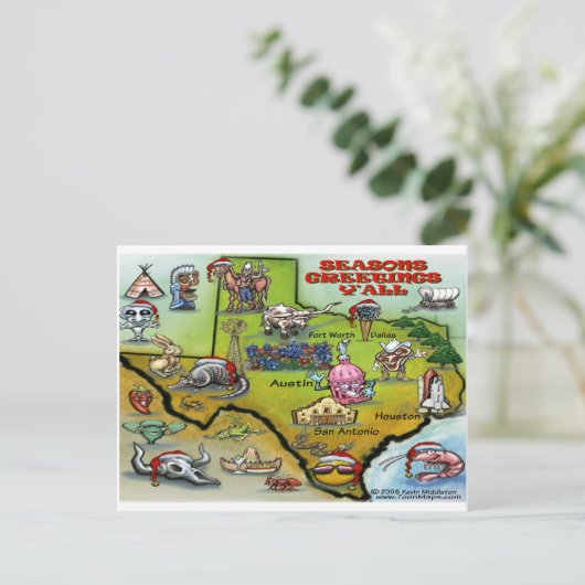 Carte de Noël TEXAS (Debout devant)