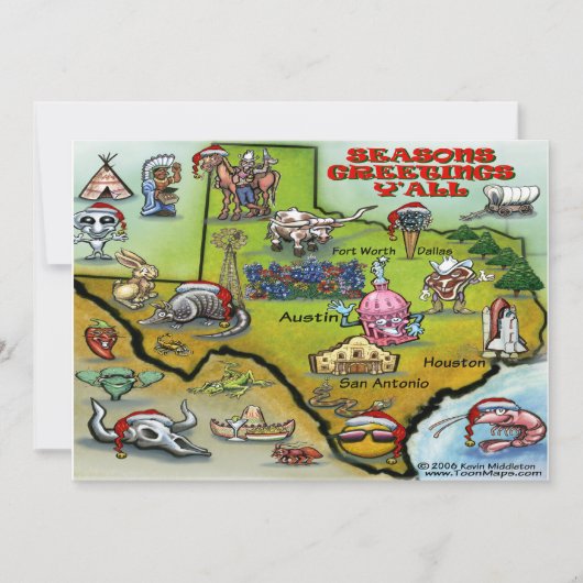 Carte de Noël TEXAS (Devant)