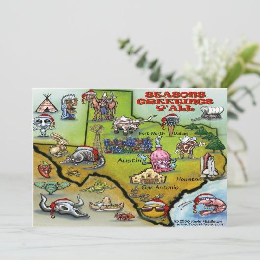 Carte de Noël TEXAS (Debout devant)
