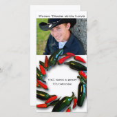 Carte de Noël Texas Hot Pepper Werath Photo (Devant / Derrière)